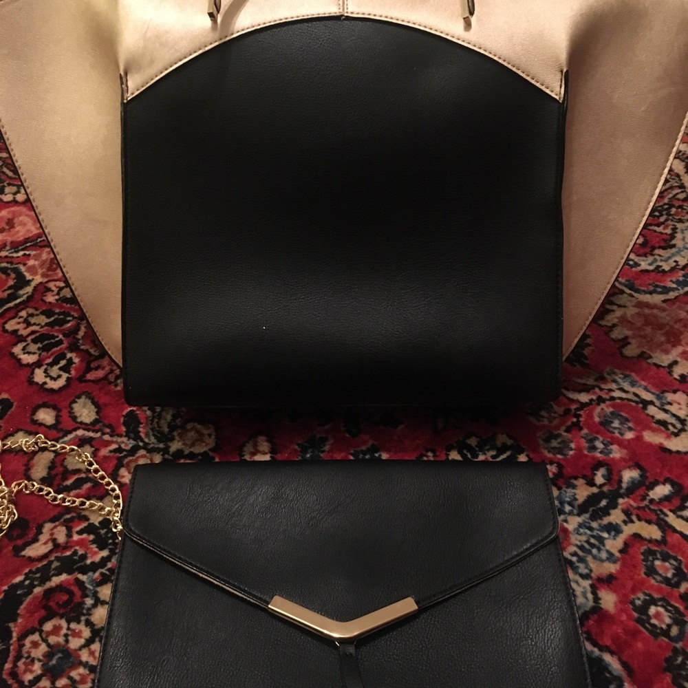 Neinan Marcus Bronze Tone Tote and Purse